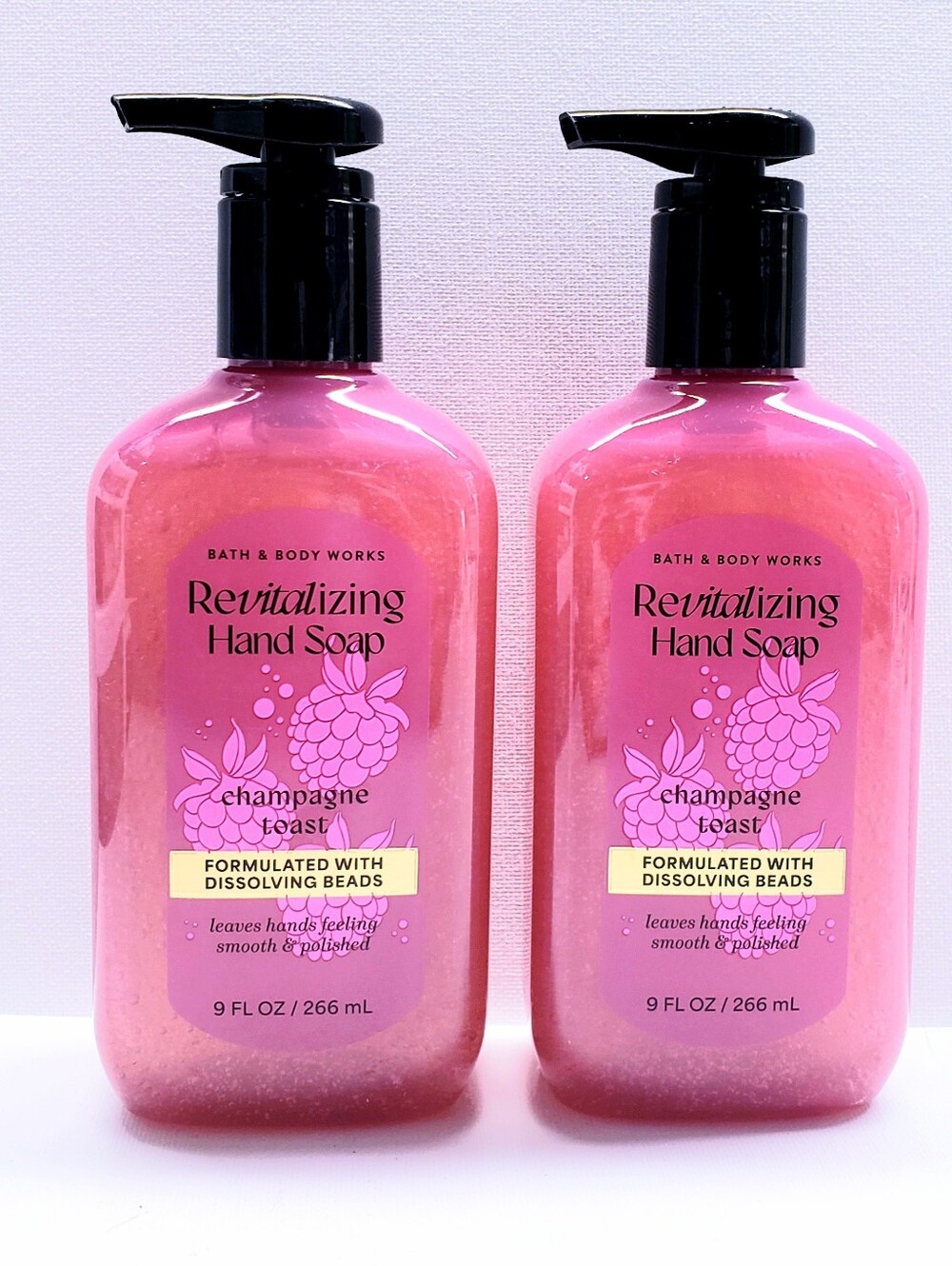 Bath & Body Works CHAMPAGNE TOAST Revitalizing Gel Hand Soap, 9 fl oz (2 pcs)